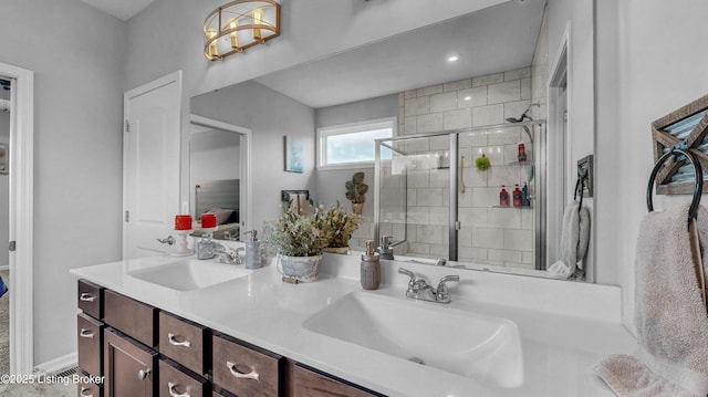 125 Bridlewood Dr, Shepherdsville, KY 40165 - full bath with ensuite bath, double vanity, and a shower stall