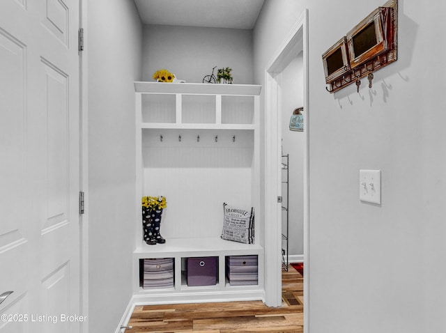 125 Bridlewood Dr, Shepherdsville, KY 40165 - mudroom featuring wood finished floors and baseboards