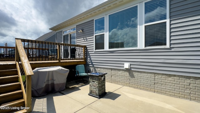 125 Bridlewood Dr, Shepherdsville, KY 40165 - view of patio with a deck