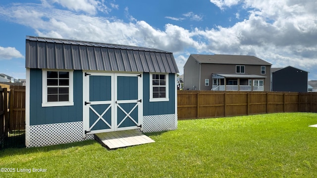 125 Bridlewood Dr, Shepherdsville, KY 40165 - view of shed with a fenced backyard