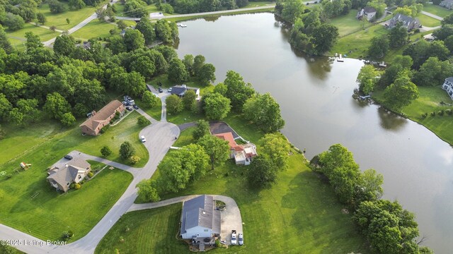 3205 Lake Pointe Ct, Crestwood, KY 40014 - aerial overview of property's location with a large body of water