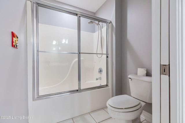 15108 Chestnut Ridge Cir, Louisville, KY 40245 - bathroom featuring toilet, bath / shower combo with glass door, and tile patterned floors