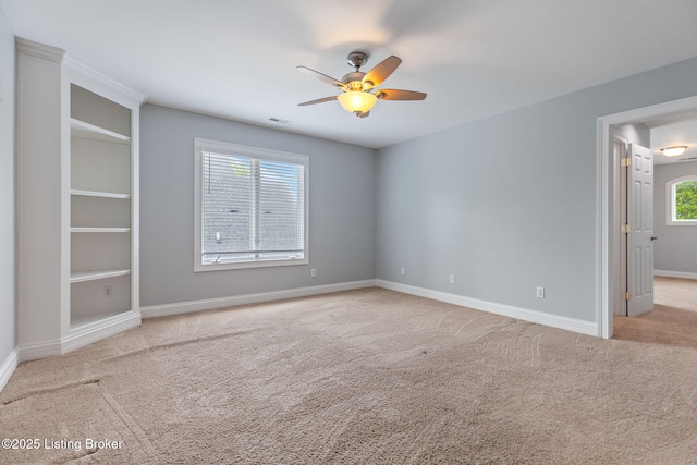 15108 Chestnut Ridge Cir, Louisville, KY 40245 - unfurnished bedroom featuring light carpet, baseboards, and a ceiling fan