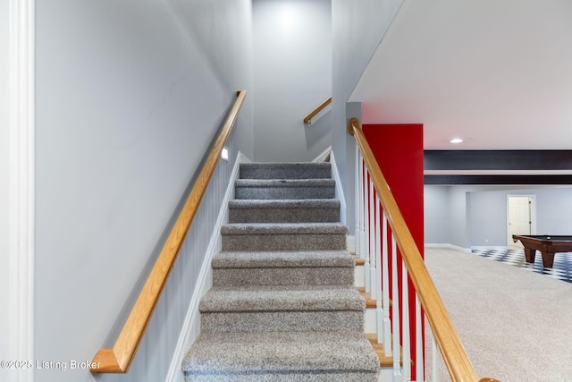15108 Chestnut Ridge Cir, Louisville, KY 40245 - stairs with carpet and recessed lighting