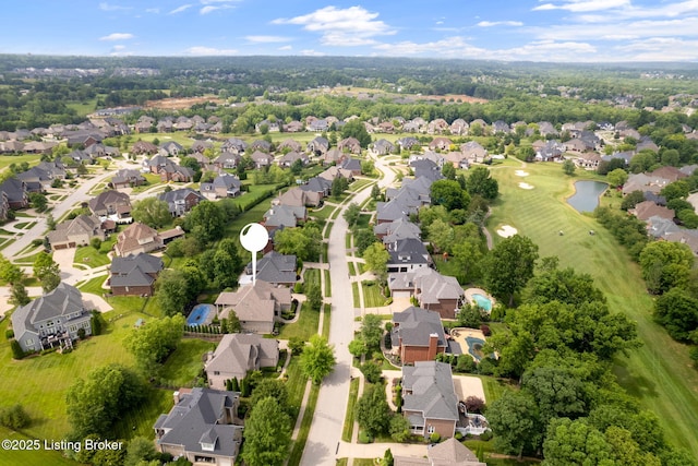 15108 Chestnut Ridge Cir, Louisville, KY 40245 - aerial view of residential area with a golf course and a large body of water