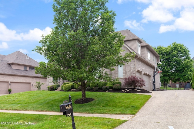 15108 Chestnut Ridge Cir, Louisville, KY 40245 - obstructed view of property featuring driveway, brick siding, and a front lawn