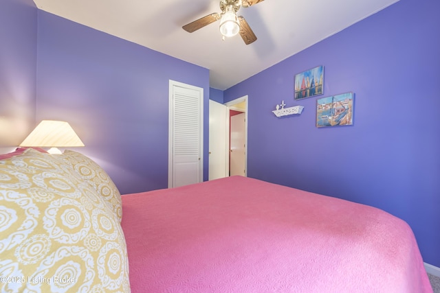 524 Lake Forest Ln, Westview, KY 40178 - bedroom with a closet and ceiling fan