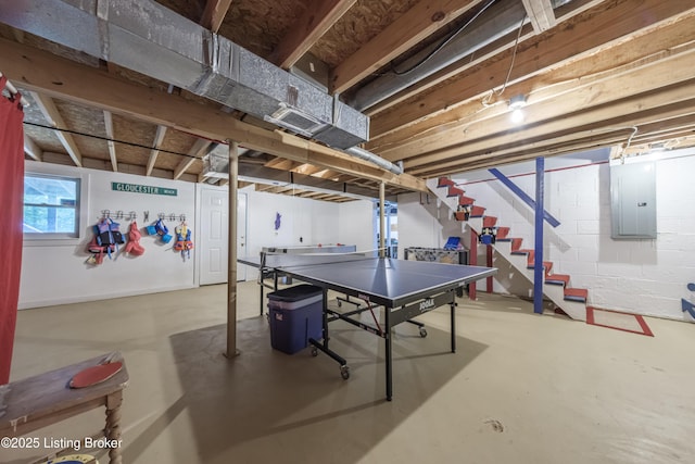 524 Lake Forest Ln, Westview, KY 40178 - basement with electric panel and stairs
