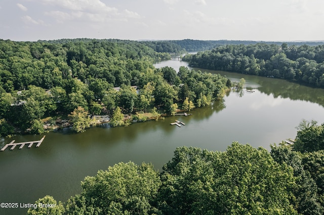 524 Lake Forest Ln, Westview, KY 40178 - drone / aerial view of a nearby body of water and a heavily wooded area