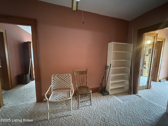 816 Highland Ave, Carrollton, KY 41008 - living area featuring carpet flooring and a ceiling fan