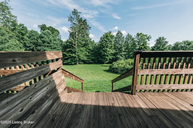905 Camp Greenshores Rd, Mcdaniels, KY 40152 - wooden deck with a lawn