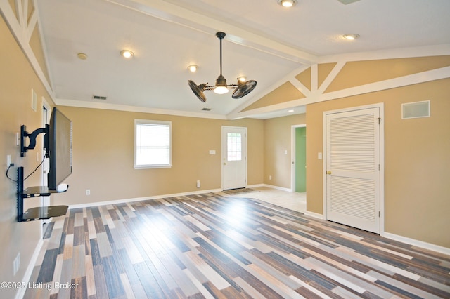 8201 Damascus Rd, Louisville, KY 40228 - unfurnished living room with baseboards and wood finished floors