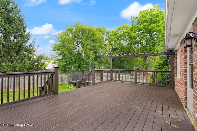 12409 Ledges Dr, Louisville, KY 40243 - wooden terrace featuring a fenced backyard