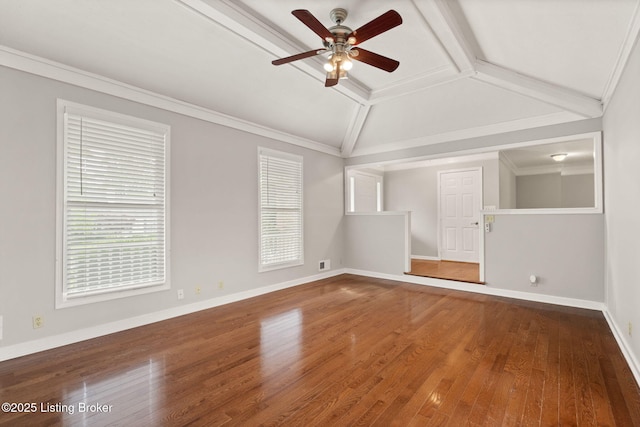 12409 Ledges Dr, Louisville, KY 40243 - unfurnished room featuring ceiling fan, wood finished floors, and baseboards