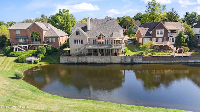 14702 Forest Oaks Dr, Louisville, KY 40245 - water view featuring stairway