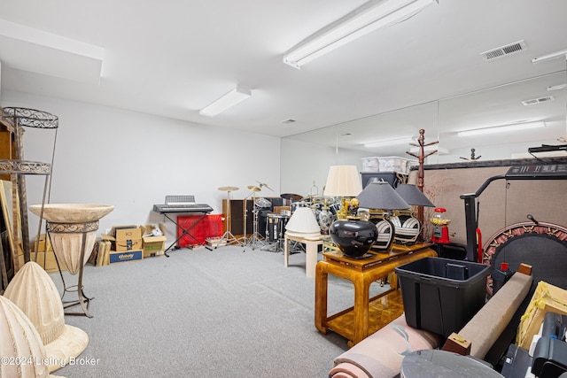 14702 Forest Oaks Dr, Louisville, KY 40245 - rec room with carpet