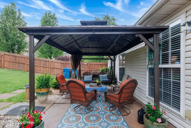 8506 Hunting Stock Pl, Louisville, KY 40291 - view of patio with a gazebo and an outdoor hangout area