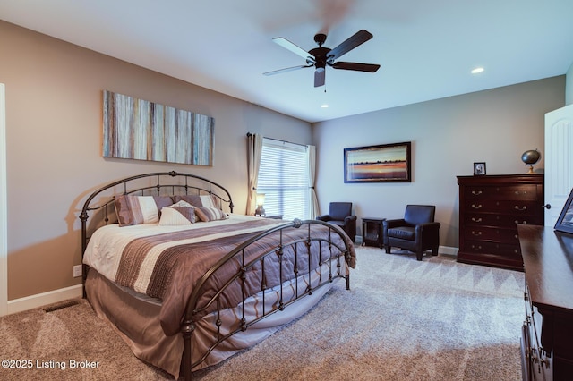 1622 Church Side Dr, Goshen, KY 40026 - carpeted bedroom featuring ceiling fan and recessed lighting