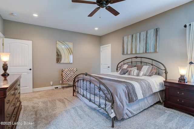 1622 Church Side Dr, Goshen, KY 40026 - carpeted bedroom featuring recessed lighting and ceiling fan