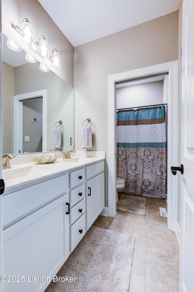 1622 Church Side Dr, Goshen, KY 40026 - full bathroom with double vanity and tile patterned floors