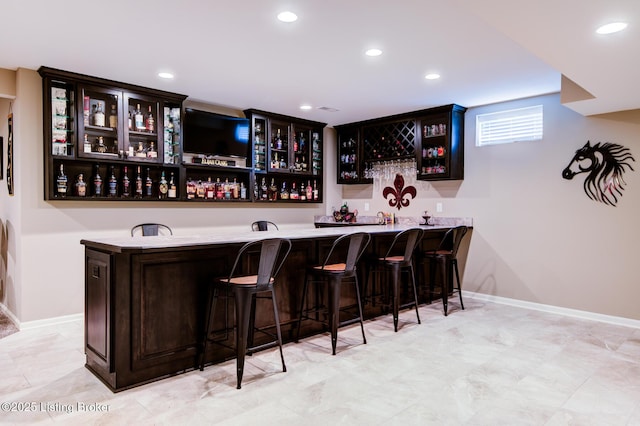 1622 Church Side Dr, Goshen, KY 40026 - indoor wet bar with recessed lighting