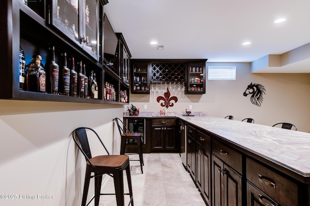 1622 Church Side Dr, Goshen, KY 40026 - indoor wet bar with recessed lighting
