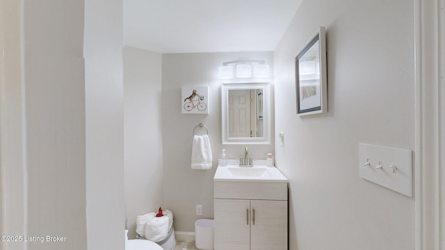 150 E Laurel River Drive Rd, Shepherdsville, KY 40165 - bathroom with toilet, vanity, and baseboards