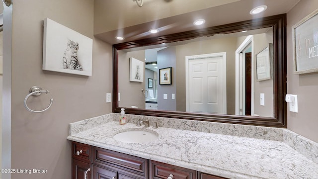 150 E Laurel River Drive Rd, Shepherdsville, KY 40165 - bathroom with vanity and recessed lighting