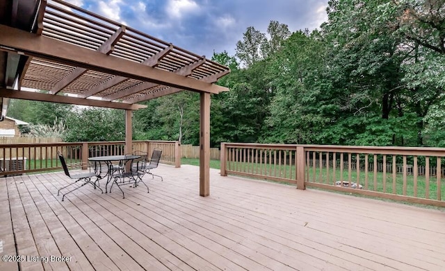 800 Lincoln Dr, Elizabethtown, KY 42701 - wooden terrace featuring a pergola and outdoor dining area