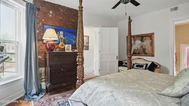 1212 S 2nd St, Louisville, KY 40203 - bedroom featuring wood finished floors and a ceiling fan