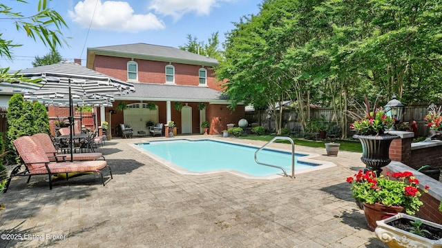 1212 S 2nd St, Louisville, KY 40203 - view of swimming pool with a patio and a fenced backyard