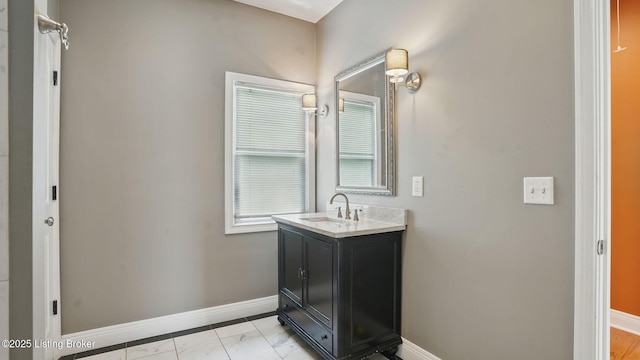 1212 S 2nd St, Louisville, KY 40203 - bathroom with vanity and marble finish floors