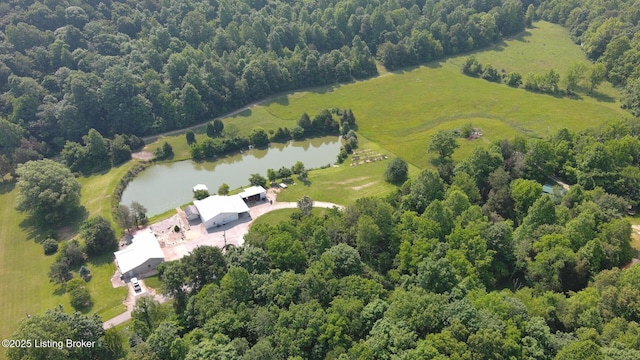 201 Wildflower Ln, Big Springs, KY 40175 - drone / aerial view of a large body of water and a forest