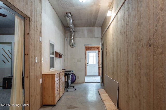 201 Wildflower Ln, Big Springs, KY 40175 - hall with finished concrete floors