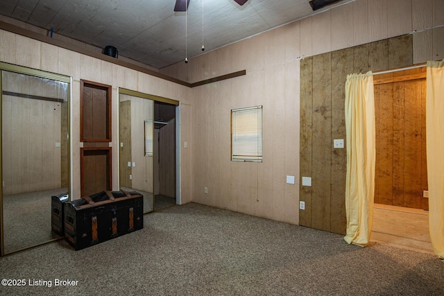 201 Wildflower Ln, Big Springs, KY 40175 - unfurnished bedroom with carpet flooring, multiple closets, and ceiling fan