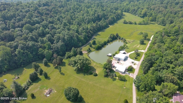 201 Wildflower Ln, Big Springs, KY 40175 - view of property location featuring a heavily wooded area, a nearby body of water, and rural landscape
