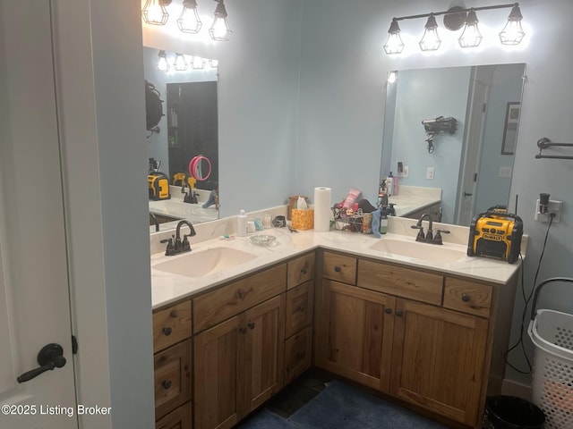 140 Ranch Ln, Loretto, KY 40037 - full bath with double vanity and tile patterned flooring