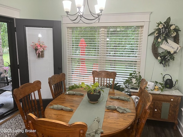 140 Ranch Ln, Loretto, KY 40037 - dining room featuring a chandelier and wood finished floors