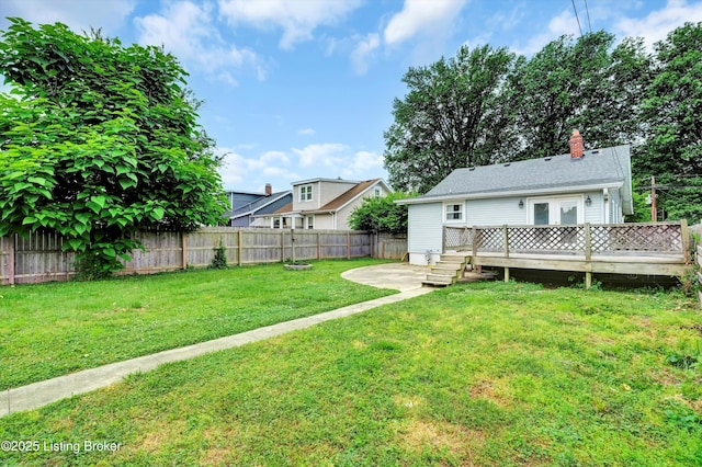 3707 Lentz Ave, Louisville, KY 40215 - view of yard with a deck
