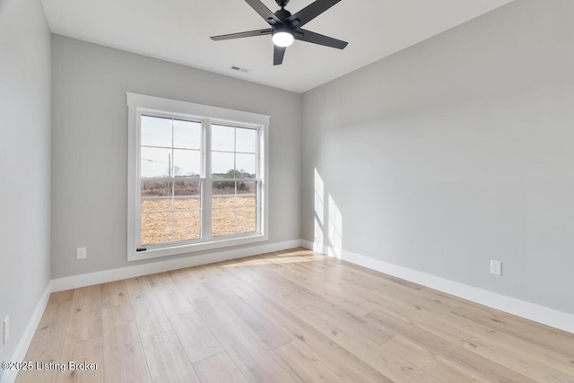 488 Capps Rd, Campbellsville, KY 42718 - empty room featuring wood finished floors, baseboards, and ceiling fan