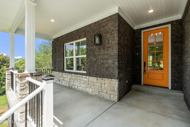 912 Artisan Pkwy, La Grange, KY 40031 - view of exterior entry featuring a porch and stone siding