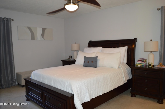 7506 Greenlawn Rd, Louisville, KY 40242 - bedroom with light carpet and a ceiling fan