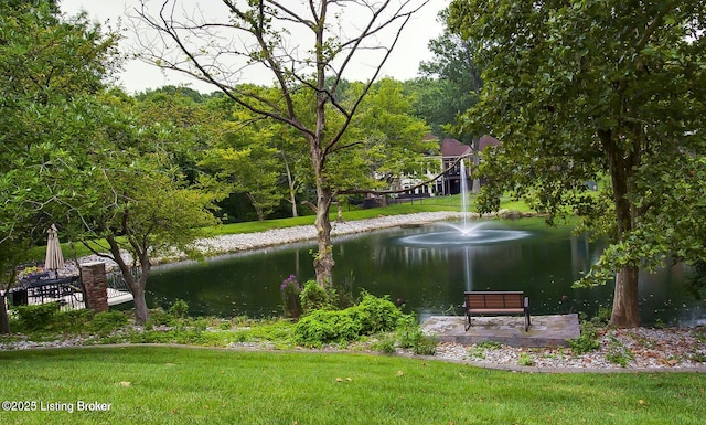 603 Woodlake Dr, Louisville, KY 40245 - view of property's community with a water view and a lawn