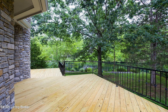 603 Woodlake Dr, Louisville, KY 40245 - wooden deck with view of scattered trees