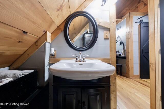 282 Lakeview Ln, Mcdaniels, KY 40152 - bathroom with wood finished floors and vanity