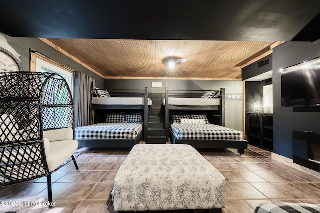 282 Lakeview Ln, Mcdaniels, KY 40152 - bedroom featuring wooden ceiling and tile patterned flooring