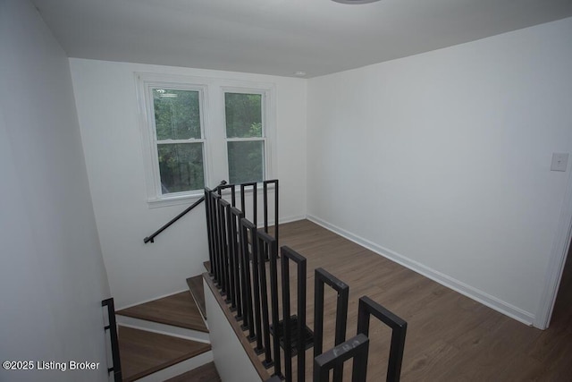 1436 Huntoon Ave, Louisville, KY 40215 - staircase with wood finished floors and baseboards