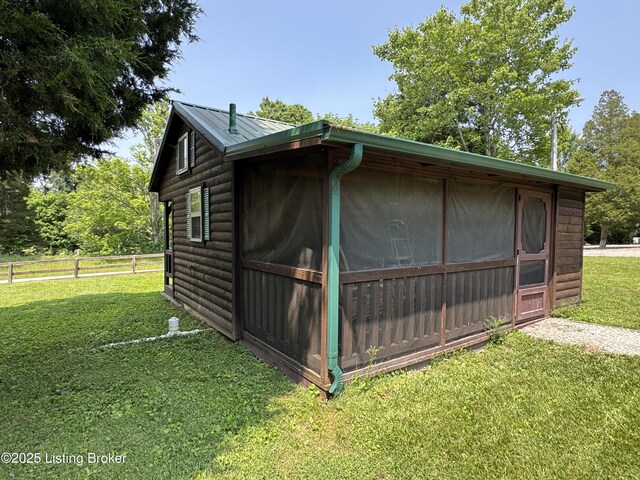 661 Blue Bird Rd, Falls Of Rough, KY 40119 - view of outbuilding featuring a sunroom