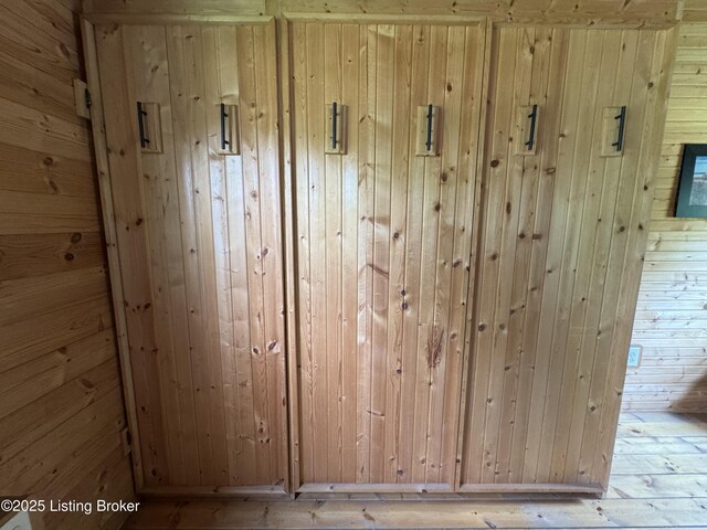 661 Blue Bird Rd, Falls Of Rough, KY 40119 - detailed view of wood finished floors and wooden walls