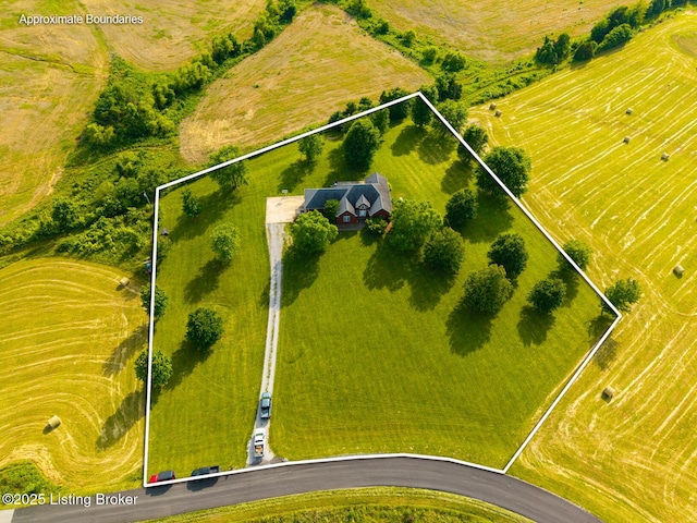 177 Airport Rd, Leitchfield, KY 42754 - aerial view of sparsely populated area featuring property parcel outlined